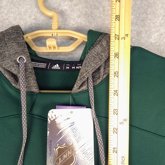 Adidas NHL Minnesota Wild Platinum Crewdie Hoodie Pullover‎ Sweatshirt Medium - Picture 8 of 8